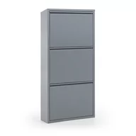 Szafki na buty - Szara metalowa szafka na buty z 3 przegrodami Kave Home Rox - miniaturka - grafika 1