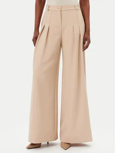 Maryley Spodnie materiałowe 25EB579/43PG Beżowy Regular Fit - Spodnie damskie - miniaturka - grafika 1