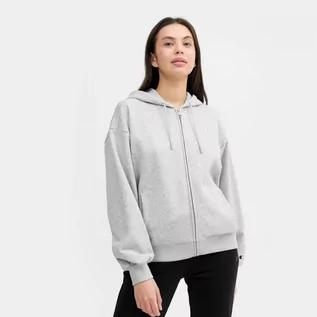 Bluzy sportowe damskie - Damska bluza dresowa rozpinana z kapturem CHAMPION ROCHESTER Hooded Full Zip Sweatshirt - szara - grafika 1