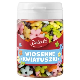 Delecta Posypka cukrowa dekoracyjna wiosenne kwiatuszki 48 g - Dodatki do ciast w proszku - miniaturka - grafika 1