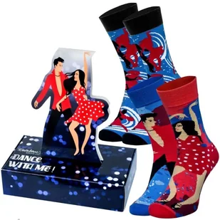 Skarpetki Na Prezent Ciekawe Bawełniane Damskie Męskie Rainbow Socks Dance With Me Box Dla Tancerzy 2 pary 36-40 - Skarpetki męskie - miniaturka - grafika 1