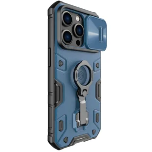 Nillkin CamShield Armor Pro Magnetic Case etui iPhone 14 Pro magnetyczny pokrowiec MagSafe z osłoną na aparat niebieskie - Etui i futerały do telefonów - miniaturka - grafika 4