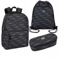 Plecaki szkolne i tornistry - Plecak szkolny młodzieżowy CoolPack Obsydian czarny 4-8 klasa Zestaw - miniaturka - grafika 1