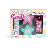 Kosmetyki kąpielowe dla dzieci - MARTINELIA - Zestaw do kąpieli cyrkowej dla dzieci - Zabawny zestaw do kąpieli dla dzieci - 1 żel pod prysznic + 1 mleko do ciała + 2 musujące bomby do kąpieli - prezent dla dziewczynki - bez - miniaturka - grafika 1