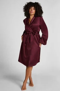 Hunkemöller Satynowy szlafrok z polarem Fioletowy - Szlafroki damskie Hunkemöller Satynowy szlafrok z polarem Fioletowy - Szlafroki damskie - miniaturka - grafika 1