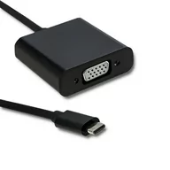 Adaptery i przejściówki - Qoltec Adapter USB typ C męski | VGA żeński | 1080P | 23cm 50376 - miniaturka - grafika 1