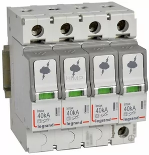 Legrand Ogranicznik przepięć C Typ 2 4P 40kA 2,1kV IT-440V ON 300 412233 412233 - Bezpieczniki elektryczne - miniaturka - grafika 1