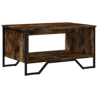 Ławy i stoliki kawowe - vidaXL Stolik kawowy dąb wędzony 75x51x40 cm materiał drewnopochodny - miniaturka - grafika 1