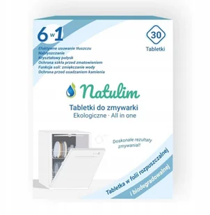 Natulim, Eko tabletki do zmywarki 6w1, 30 sztuk - Akcesoria i części do zmywarek - miniaturka - grafika 1