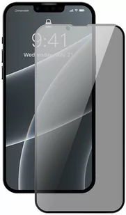 Baseus Baseus 2x szkło hartowane 0,3 mm Anti Spy z ramką na cały ekran iPhone 13 Pro / iPhone 13 (SGQP010701) (case friendly) - Szkła hartowane na telefon - miniaturka - grafika 1