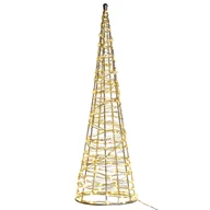 Ozdoby bożonarodzeniowe - Shumee Dekoracja ogrodowa LED choinka 57 cm srebrna KOTALA 296417 - miniaturka - grafika 1