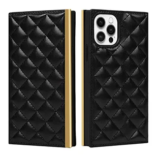 Odpowiednie do iPhone'a 13 pro max czarne etui na telefon miękka obudowa romb łańcuszek ukośny otwarte ochronne skórzane ramię do iPhone'a 13pro jednolity kolor - Etui i futerały do telefonów - miniaturka - grafika 1