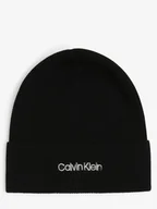 Czapki damskie - Calvin Klein - Czapka damska z dodatkiem kaszmiru, czarny - miniaturka - grafika 1