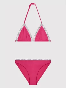 Calvin Klein Swimwear Strój kąpielowy Logo Tape KY0KY00008 Różowy - Stroje kąpielowe - miniaturka - grafika 1