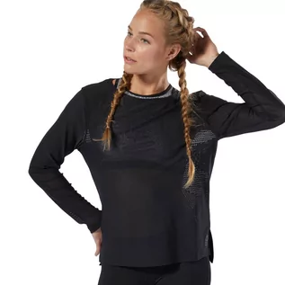 Bluzki damskie - Koszulka z długim rękawem Reebok CrossFit Jacquard damska sportowa bluzka termoaktywna-XS - grafika 1