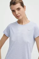 Koszulki sportowe damskie - Mizuno t-shirt do biegania Impulse core kolor fioletowy - miniaturka - grafika 1