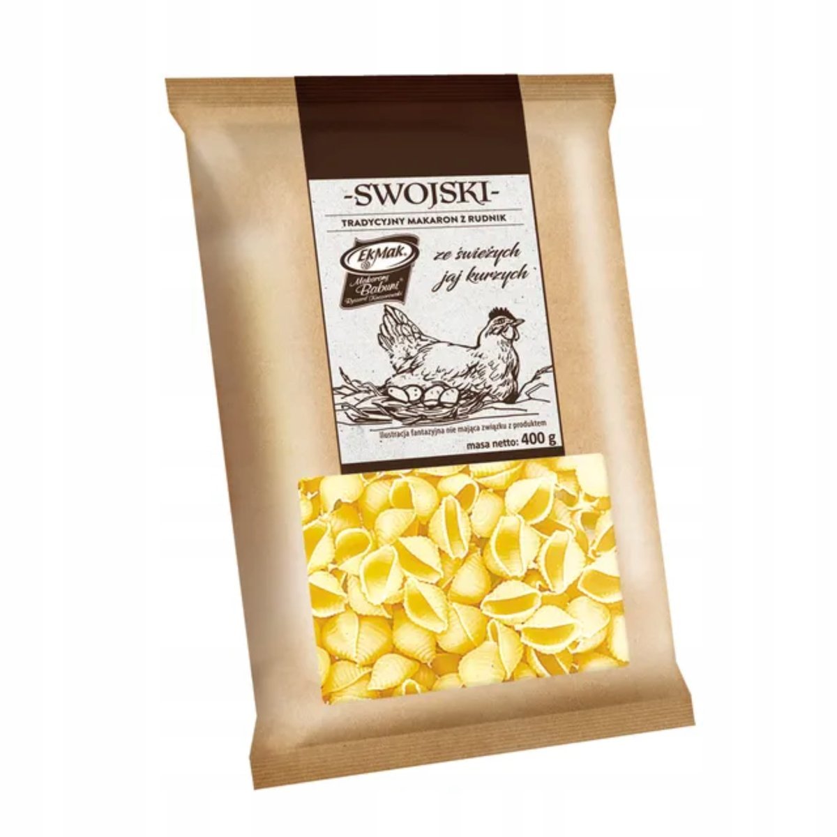 MAKARON SWOJSKI TRADYCYJNY MUSZELKA EKMAK 400G