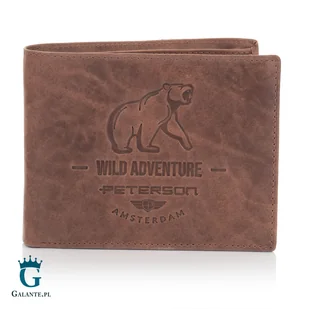 Portfel Nubuk PETERSON dla Podróżnika Wild Adventure N992 - Portfele - miniaturka - grafika 1