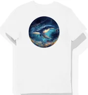 Koszulki męskie - Koszulka męska biała z motywem niebieskiego wieloryba w tajemniczym oceanie 3XL - miniaturka - grafika 1