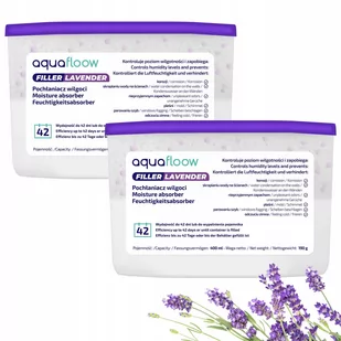 Osuszacz powietrza 2x lawendowy pochłaniacz wilgoci osuszacz przeciw korozji pleśni AquaFloow 400 ml - Domowe osuszacze powietrza Osuszacz powietrza 2x lawendowy pochłaniacz wilgoci osuszacz przeciw korozji pleśni AquaFloow 400 ml - Domowe osuszacze powietrza - miniaturka - grafika 1