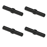 Balustrady i akcesoria - BANISTER Łącznik poprzeczki do balustrady okrągły czarny 4 sztuki - miniaturka - grafika 1