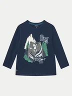 Bluzki damskie - Original Marines Bluzka DEA2613B Granatowy Regular Fit - miniaturka - grafika 1