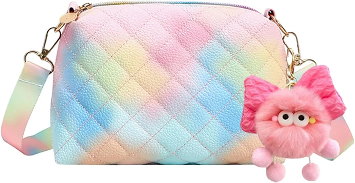 TOREBKA DZIEWCZĘCA 22X9CM MINI KOLOROWA MODNA MŁODZIEŻOWA ZAMEK REGULOWANY