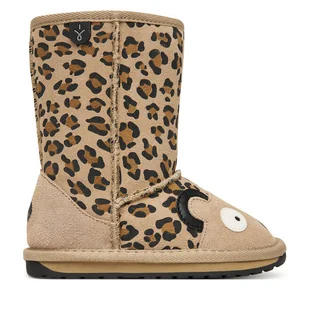 Śniegowce EMU Australia Cheetah K11103 Brązowy - Buty dla dziewczynek - miniaturka - grafika 1