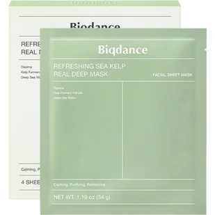 Biodance Refreshing Sea Kelp Real Deep Mask, 4szt - Maseczki do twarzy - miniaturka - grafika 1