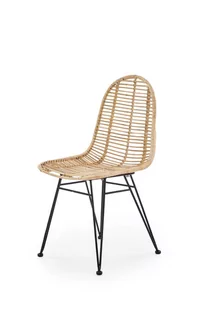 Krzesło K337 rattan naturalny / czarny - Krzesła Krzesło K337 rattan naturalny / czarny - Krzesła - miniaturka - grafika 1