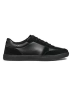 Trampki męskie - Geox Skórzane sneakersy "Avola" w kolorze czarnym - miniaturka - grafika 1