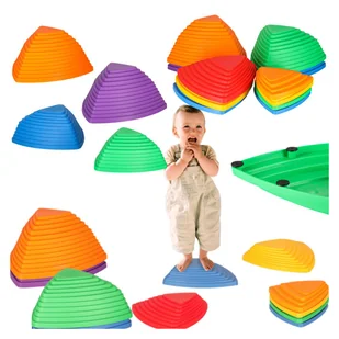 Ścieżka Sensoryczna Kamienie Balansujące Kamienie Do Treningu Równowagi - Zabawki sensoryczne - miniaturka - grafika 1