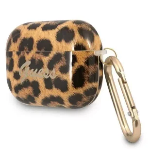 Guess GUAPUSLEO AirPods Pro cover złoty/gold Leopard Collection - Akcesoria do słuchawek - miniaturka - grafika 2