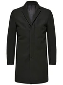 Płaszcze męskie - SELECTED HOMME Męski płaszcz Slhbrove Wool Coat B Noos, ciemnozielony, L - miniaturka - grafika 1