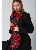 Apaszki i szaliki damskie - Lucky Bees Szal w kolorze czerwono-granatowym - 180 x 70 cm - miniaturka - grafika 1