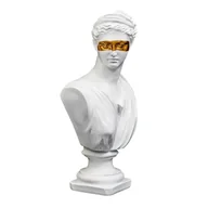 Dekoracje domu - Figurka Popiersie Afrodyta Biało-Złota - miniaturka - grafika 1