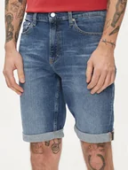 Spodenki męskie - Calvin Klein Jeans Szorty jeansowe J30J324874 Niebieski Slim Fit - miniaturka - grafika 1