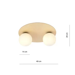 Emibig Kenzo lampa sufitowa 2-punktowa brązowa/biała 1142/2B 1142/2B - Lampy sufitowe - miniaturka - grafika 4