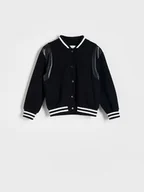 Bluzki dla dziewczynek - Reserved - Bluza bomber - czarny - miniaturka - grafika 1