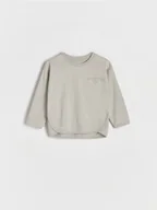 Bluzki dla niemowląt - Reserved - Bawełniany longsleeve - ciemnoszary - miniaturka - grafika 1