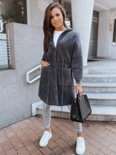 Płaszcz damski MELBY szary Dstreet NY0479-M - Płaszcze damskie - miniaturka - grafika 1