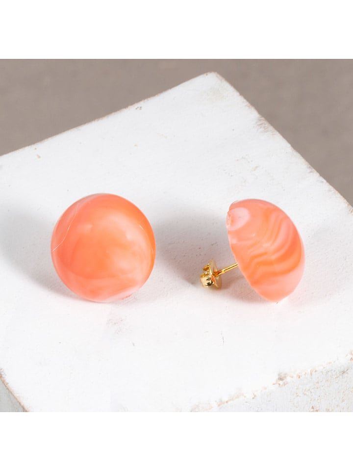 MENTHE À L'O Pozłacane kolczyki-wkrętki