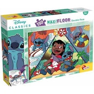 Puzzle - LILO I STITCH Puzzle 150 EL dwustronne kolorowanka 2w1 MAXIFLOOR 70X50 cm - miniaturka - grafika 1