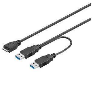 Kabel USB MicroConnect USB3.0 A-A-Micro 0,3m M-M-M USB3.0AAY03MICRO - Kable USB - miniaturka - grafika 1