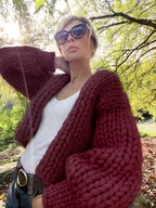 Swetry damskie - Sweter GAYA 100% merino wool - miniaturka - grafika 1