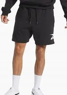 Spodenki męskie - REEBOK SPODENKI DRESOWE CZARNE MĘSKIE LOGO M WŁB TŁA - miniaturka - grafika 1