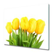 Naklejki na drzwi i meble - Deska kuchenna Żółte tulipany - miniaturka - grafika 1