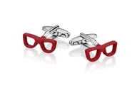 Spinki do mankietów i krawatów - Spinki do mankietów X2 Czerwone Okulary - miniaturka - grafika 1