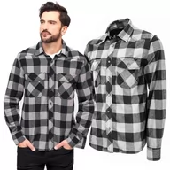 Odzież taktyczna i umundurowanie - Koszula z długim rękawem BRANDIT Check Shirt Black-Charcoal - miniaturka - grafika 1