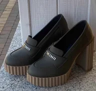 Półbuty damskie - ZIELONE PÓŁBUTY NA SŁUPKU CARINII B8012-R93 SKÓRA SATYNOWA MODNE R.37 - miniaturka - grafika 1